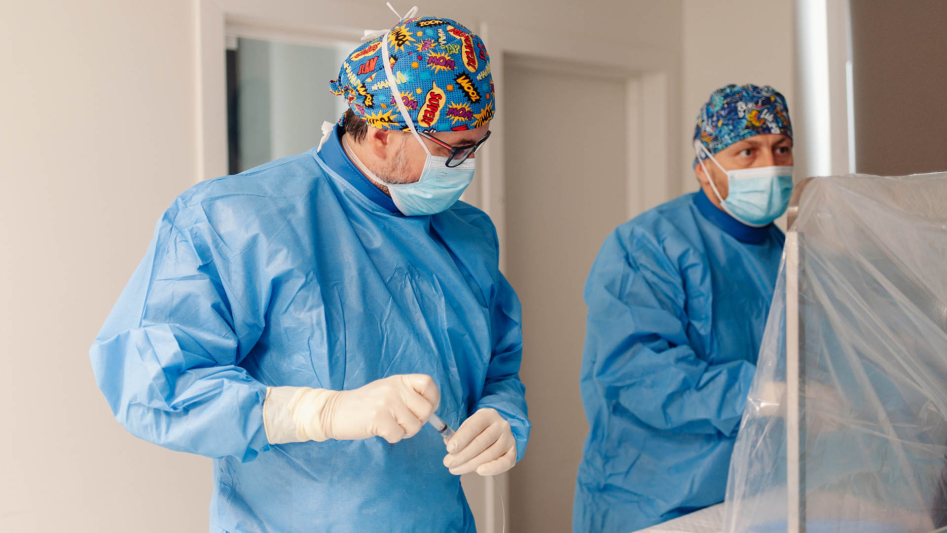 Pracownia naczyniowa Kliniki Flebologii. Dr Cezary Szary. Dr Michał Zawadzki.