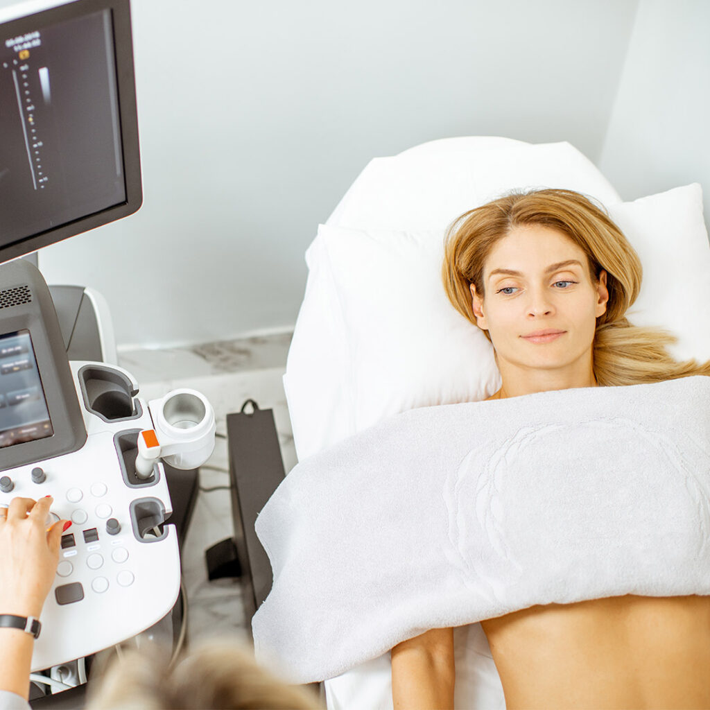 Badanie USG Doppler żył jamy brzusznej i miednicy.